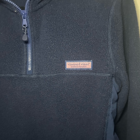 Vineyard Vines Women’s Pullover Fleece Navy Blue 1/4 Zip Long Sleeve, Size S - Picture 7 of 11